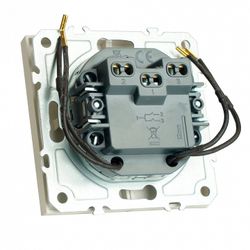 Выключатель двухклавишный с подсветкой без рамки Stekker Эмили 49864