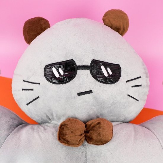 Мягкая игрушка Кот-качок серый, 55см