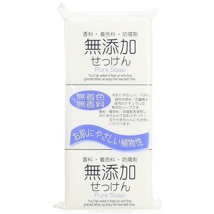 Мыло Nihon натуральное, без запаха, для всей семьи, 3 шт*100 гр
