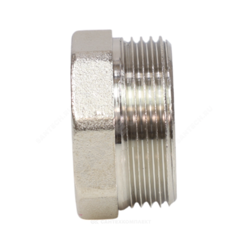 Футорка латунь никель Ду 32х20 (1 1/4"х3/4") НР/ВР VALFEX VF.581.N.114.034