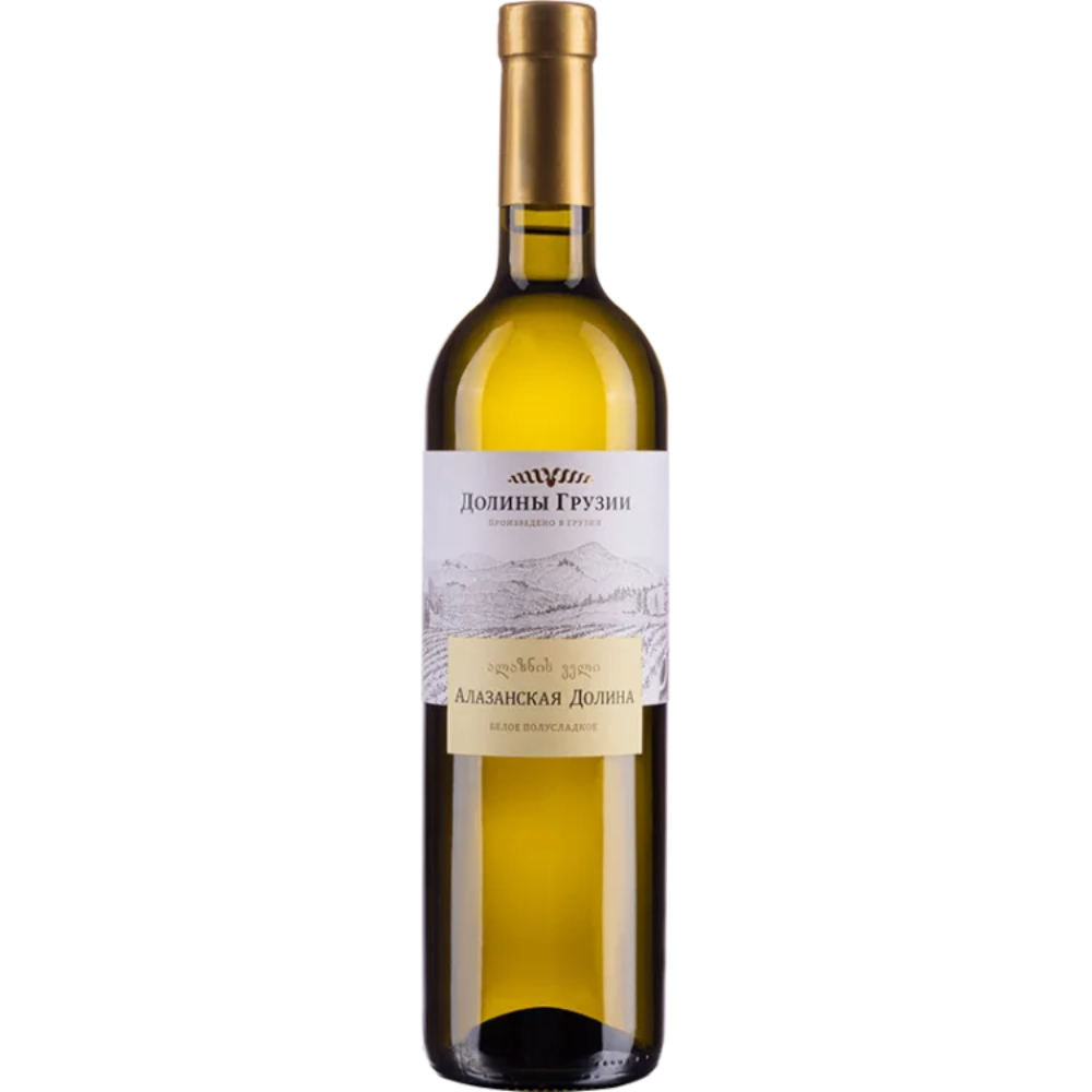 Вино грузинское Алазанская долина белое 0,75 л