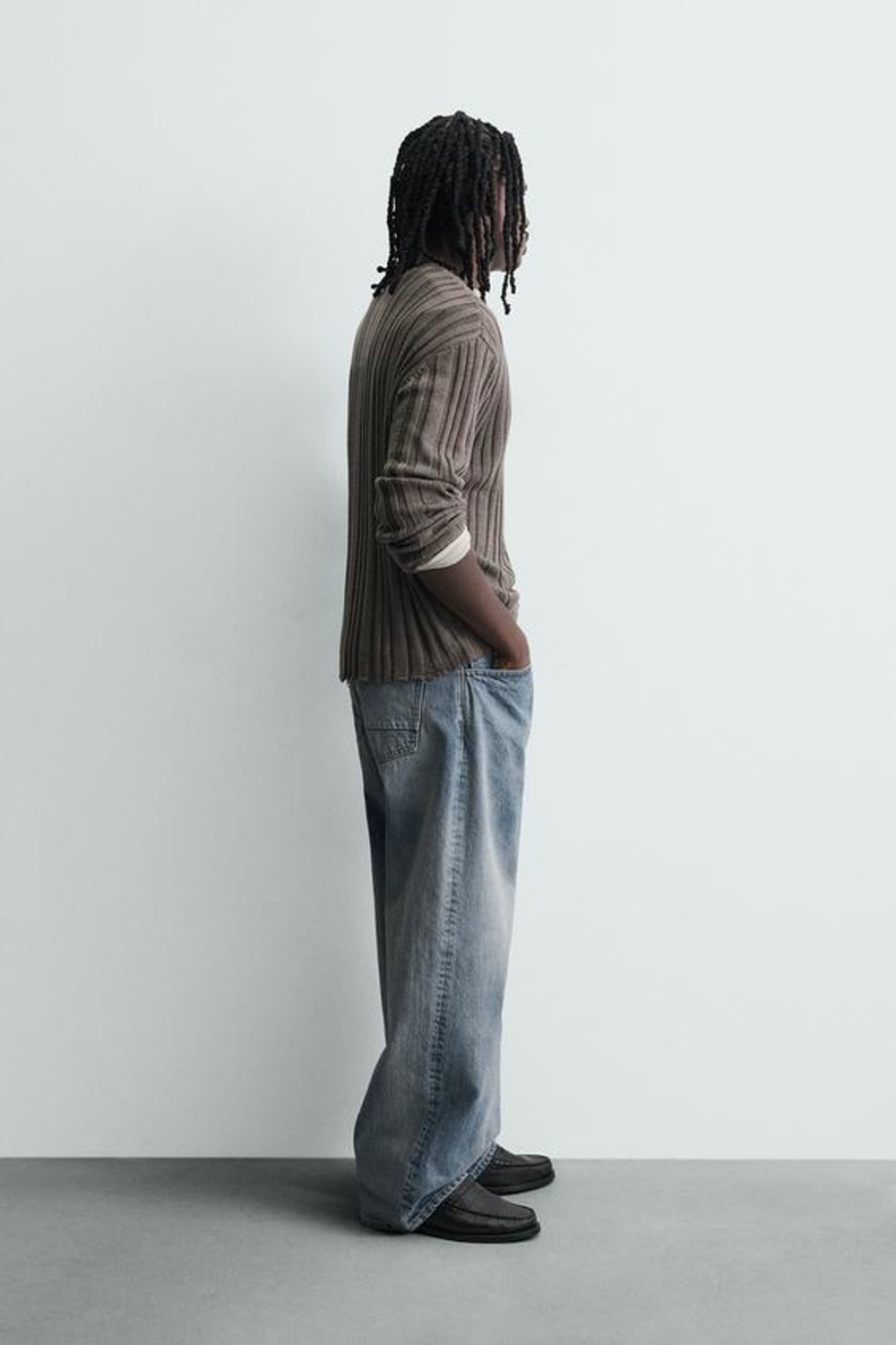 ZARA ДЖИНСЫ BAGGY FIT, СИНИЙ/ИНДИГО