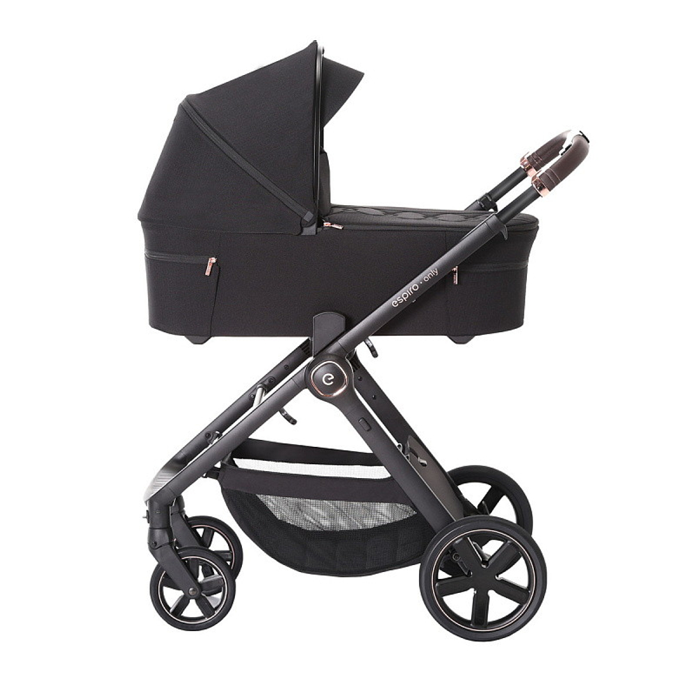 Детская коляска 3 в 1 Espiro Only 2025 и автокресло Pi Begie 410 stylish black / Бежевый (Beige 109)