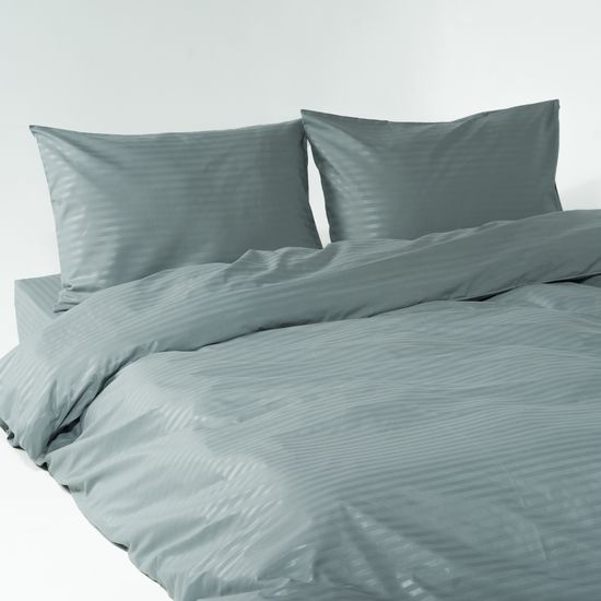 Простыня на резинке Oliva, 90x200х30, страйп полисатин HOMY