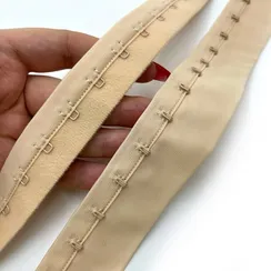 Крючки на ленте однорядные бежевые (цв. 126), Arta-F