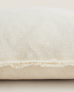 ZARA HOME ЧЕХОЛ ДЛЯ ДЕКОРАТИВНОЙ ПОДУШКИ ИЗ СИНЕЛИ, БЕЖЕВЫЙ