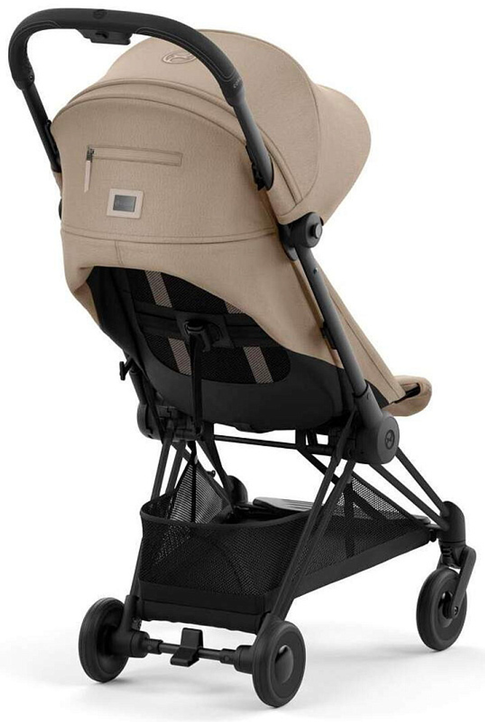 Коляска Cybex Coya Matt Black Frame Cloud T i-Size Leaf Green Plus 2 в 1 Cozy Beige с дождевиком и бампером