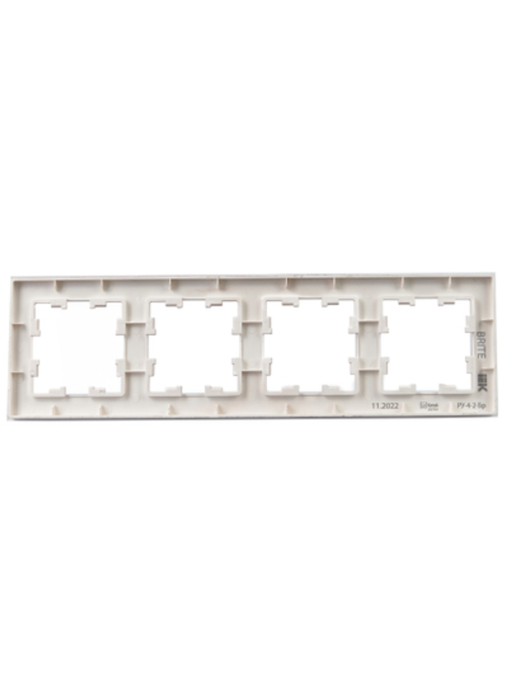 BRITE Рамка 4-местная РУ-4-2-Бр стекло розовый матовый IEK