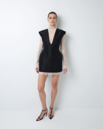 Топ из тонкого кружева молочный