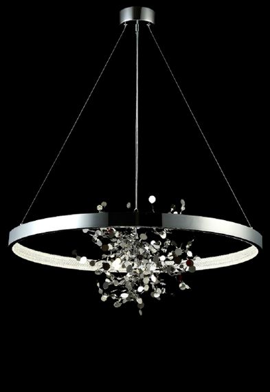 Подвесная люстра Crystal Lux GARDEN SPLED+4 D800 CHROME