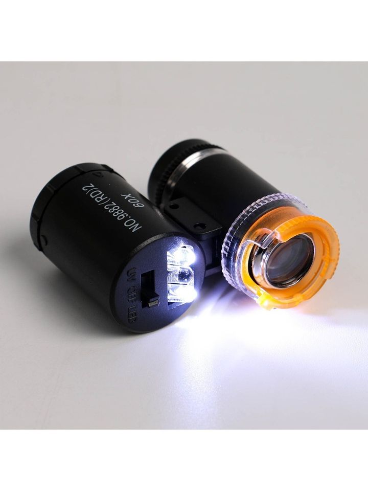 Лупа с подсветкой для проверки денег 60-х кратная 6972797