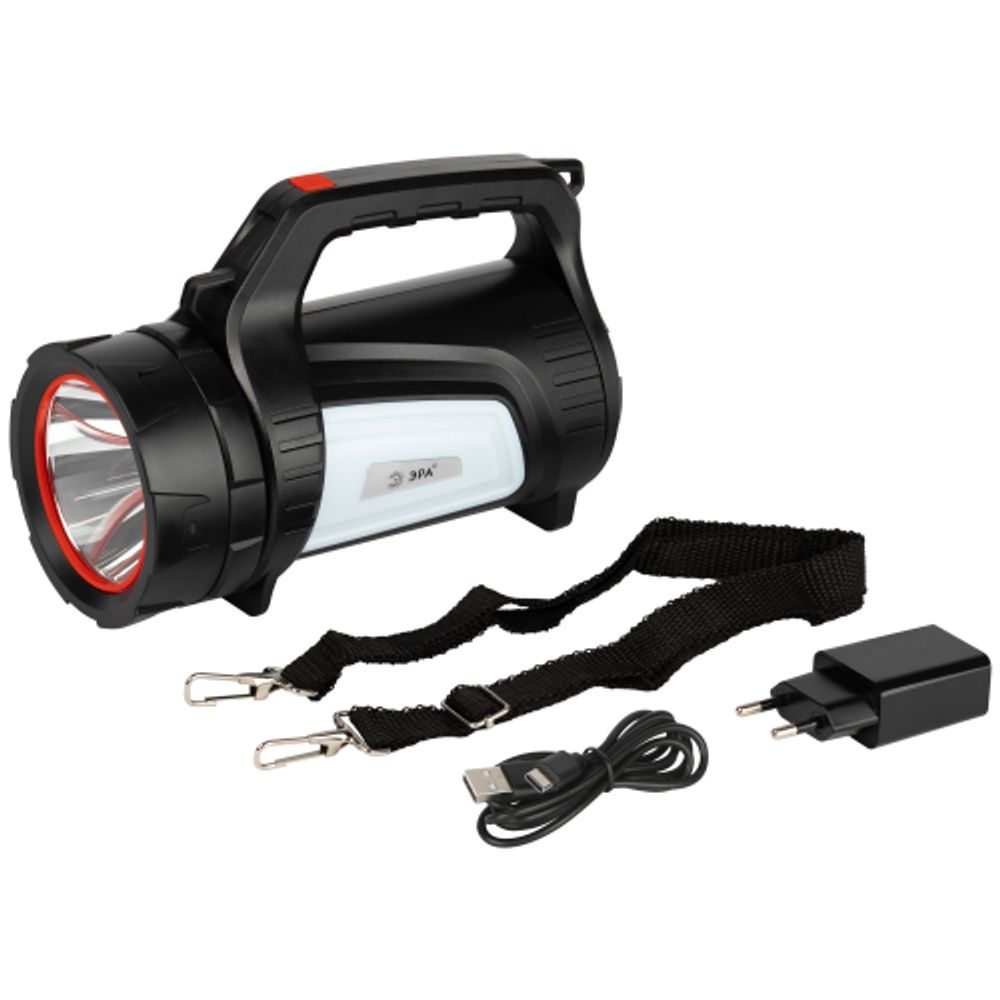 Светодиодный фонарь ЭРА PA-702 Шмель прожекторный аккумуляторный красный маяк боковой свет powerbank | Прожекторные фонари