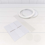 Коробка сборная 25х7 см с окошком (Белый)