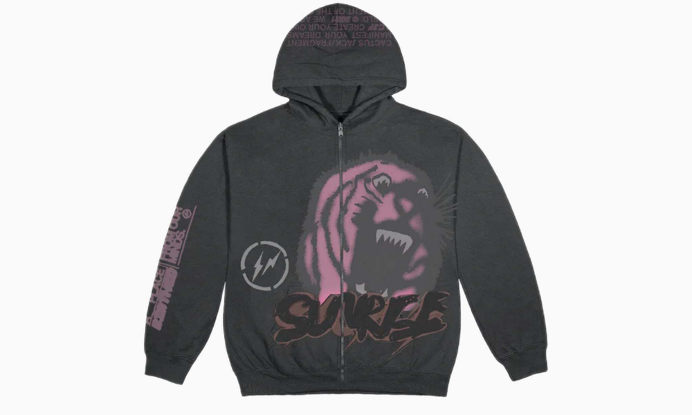 Travis Scott Cactus Jack For Fragment Sunrise Zip Up Hoodie "Black"
