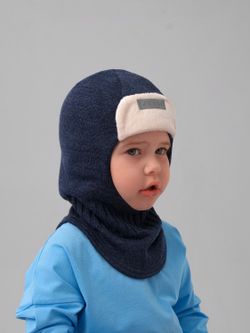 Шлем весенний/осенний вязаный (Джинсовый) ТОКИ