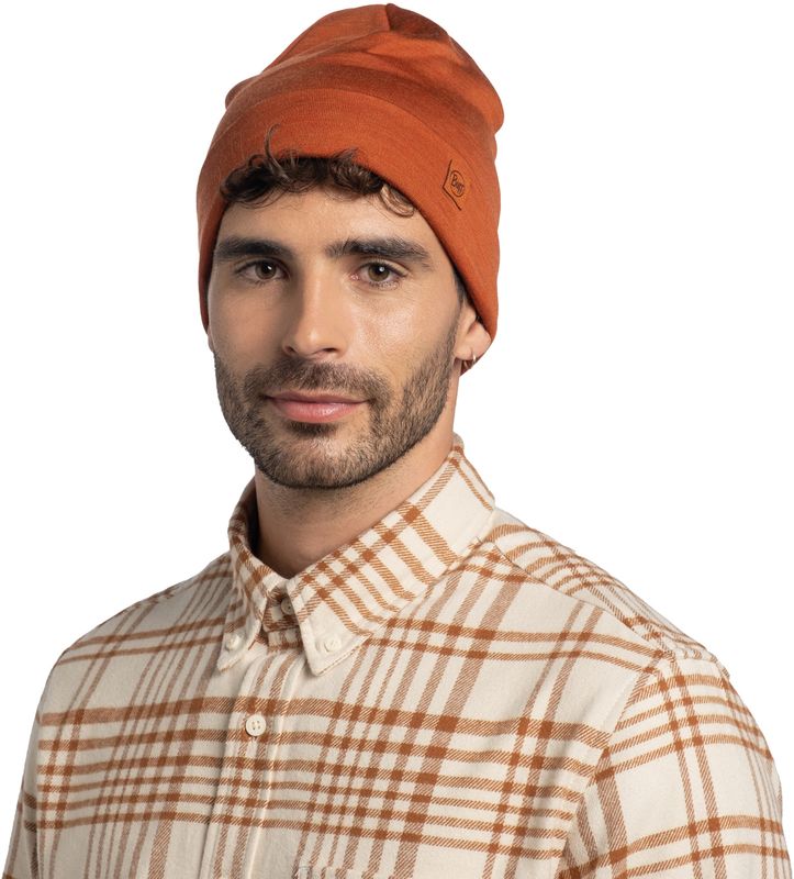 Шапка шерстяная Buff Merino Heavyweight Solid Cinnamon Фото 2