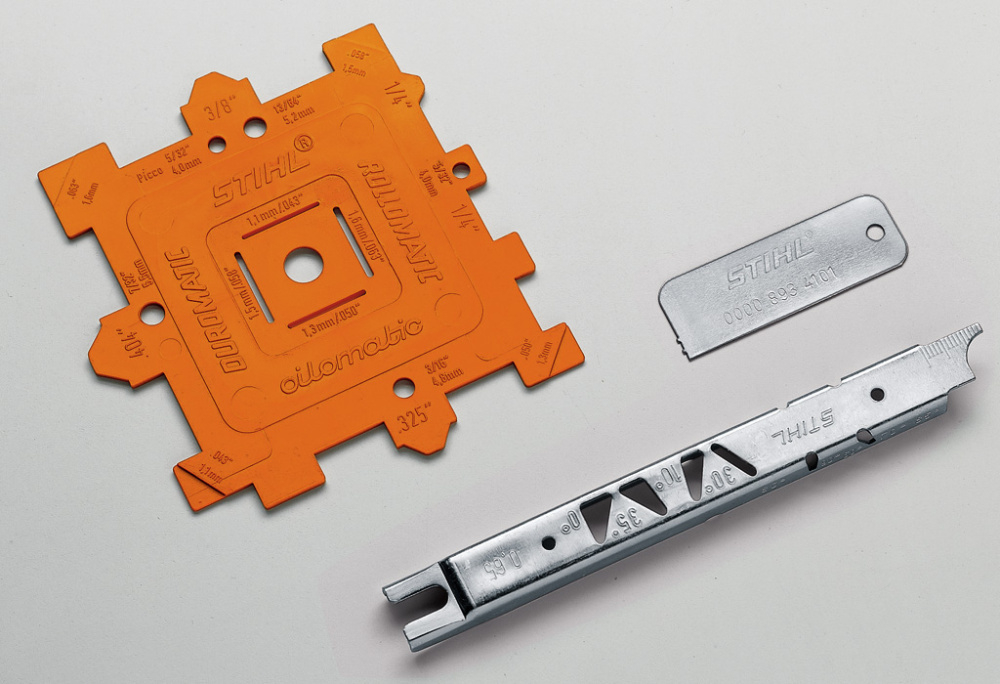 Комплект для контроля режущей гарнитуры (калибры для цепей и зв STIHL ёздочек)