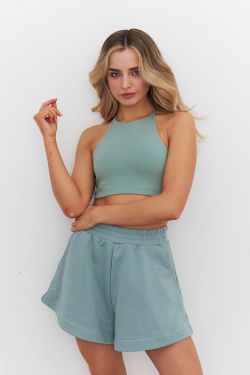 Топ с завязками сзади в цвете холодная мята