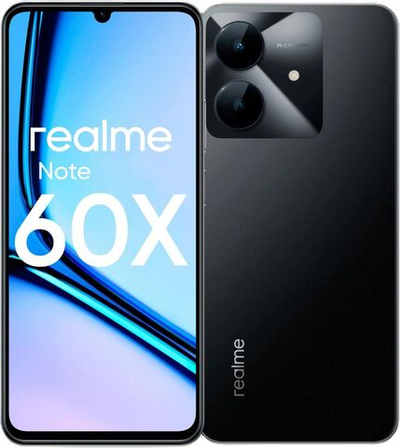 6.74" Смартфон REALME Note 60х 3/64Gb,  RMX3938,  IPS,  90Гц,  5000мAч,  черный