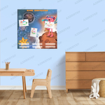 Стенд магнитный Наше творчество с полочками 032