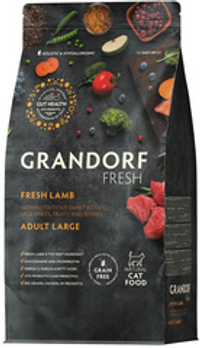 Grandorf Fresh 400гр Holistic Large Lamb&Sweet Potato Сухой корм для кошек крупных пород, свежее мясо ягненка с бататом