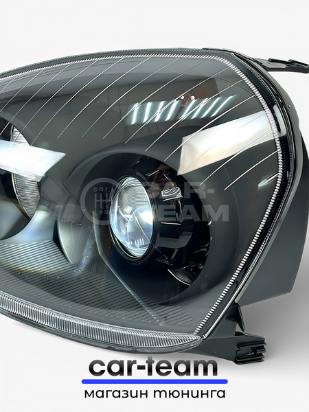 Фары на Лада Приора 2 (21704, 21724) передние с Bi LED модулями 2.5 дюйма, черная маска (под ключ)