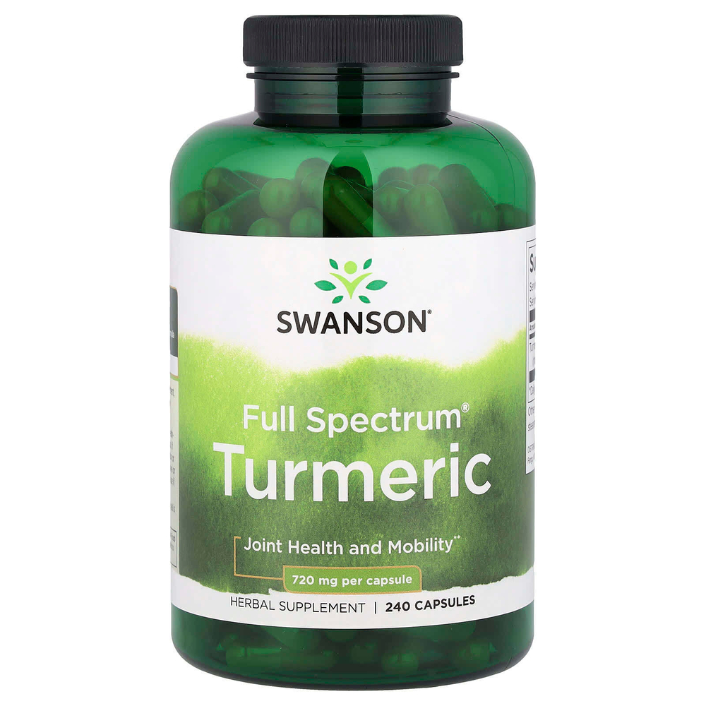 Swanson, Full Spectrum®, куркума, 240 капсул (720 мг в 1 капсуле)