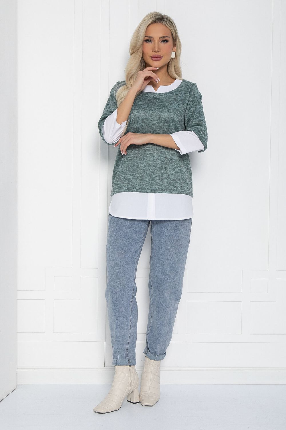 Джемпер Нежный акцент (мята) Б12615-4 LT Collection