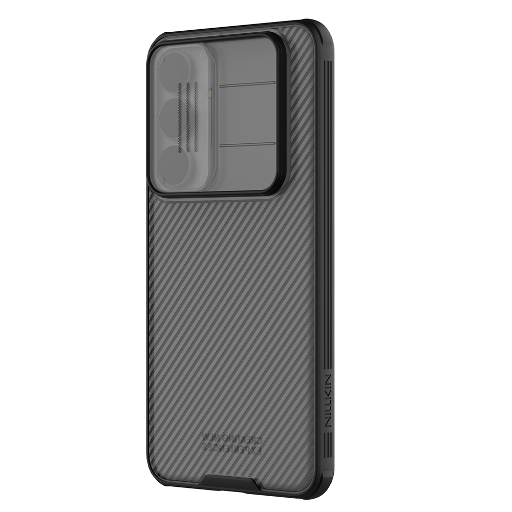 Чехол прозрачный тонированный от Nillkin для Samsung Galaxy S25 FE, серия CamShield Pro Case (сдвижная шторка для камеры)