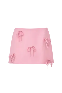 Юбка мини (И сбоку бантик), розовая