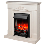 Каминокомплект Real Flame Junona WT с очагом Fobos Lux Black (без пульта)