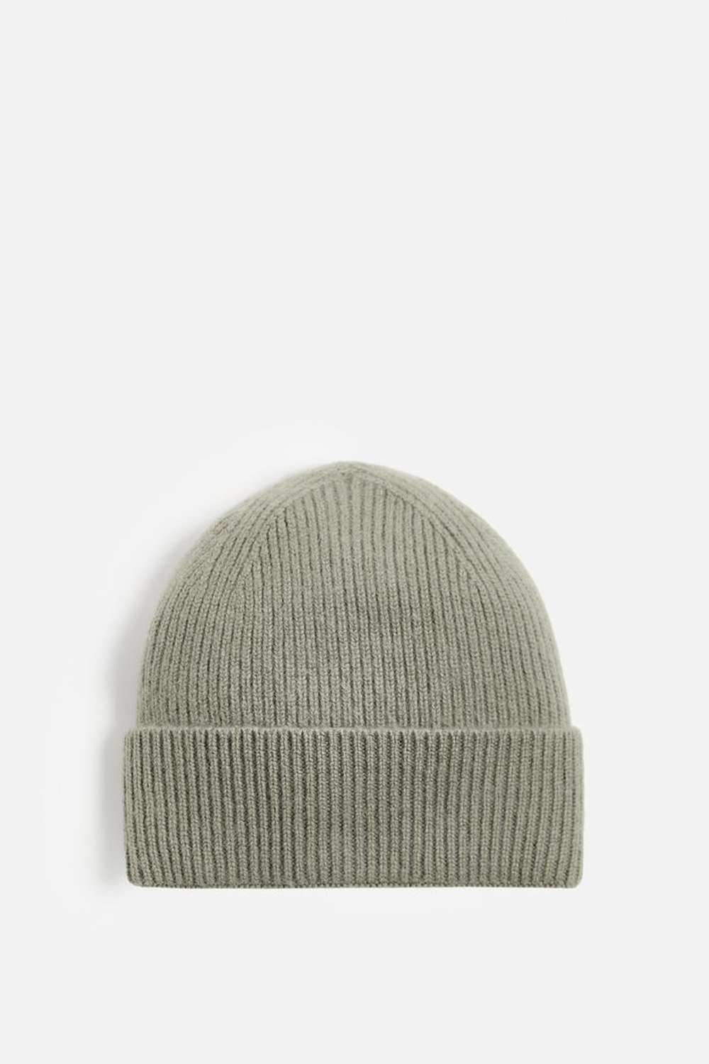 ZARA ШАПКА ИЗ КАШЕМИРА - LIMITED EDITION, ХАКИ