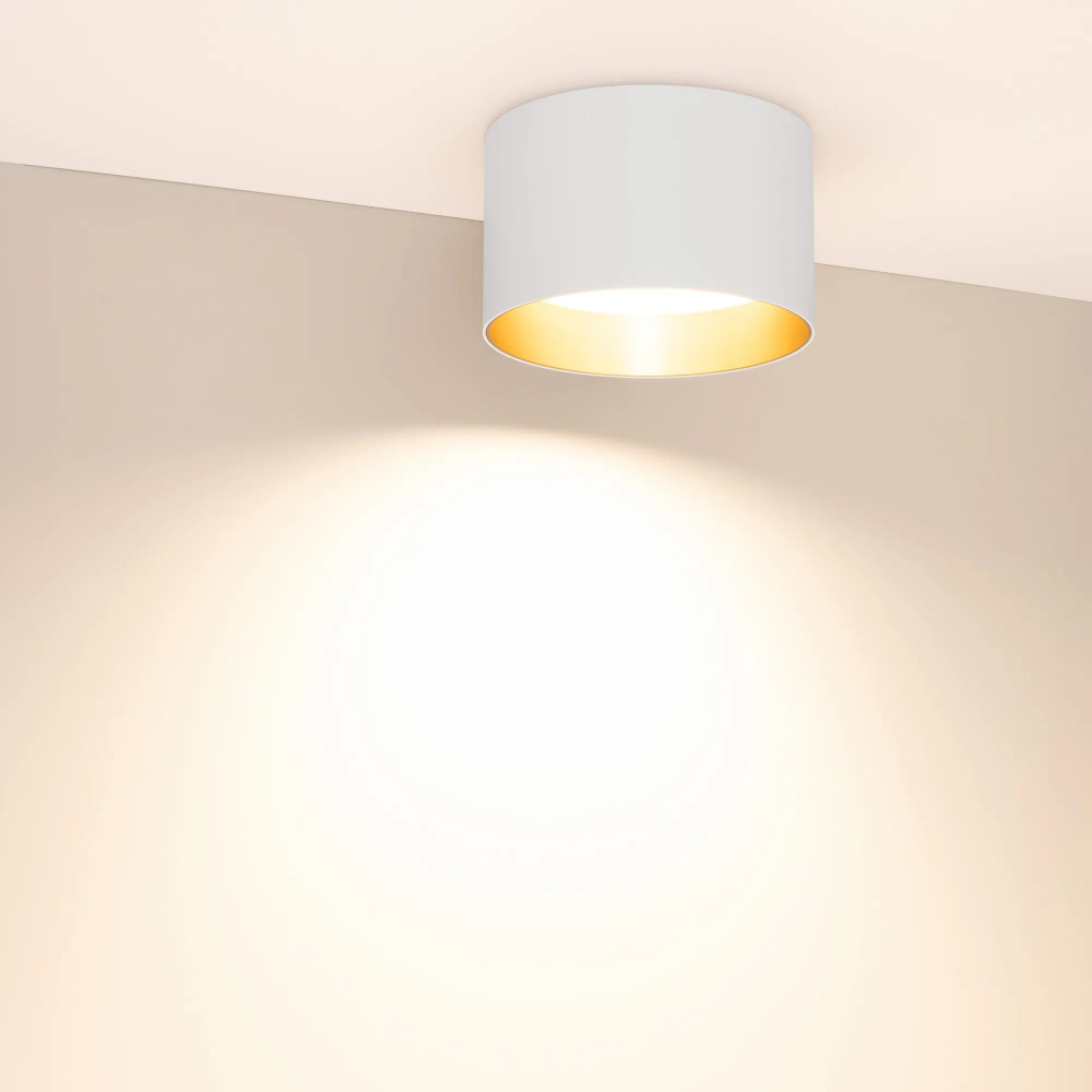 Светильник SP-BISCOTTO-R140-15W Warm3300-MIX (WH-GD, 80 deg, 230V) (Arlight, IP54 Металл, 5 лет) 054915