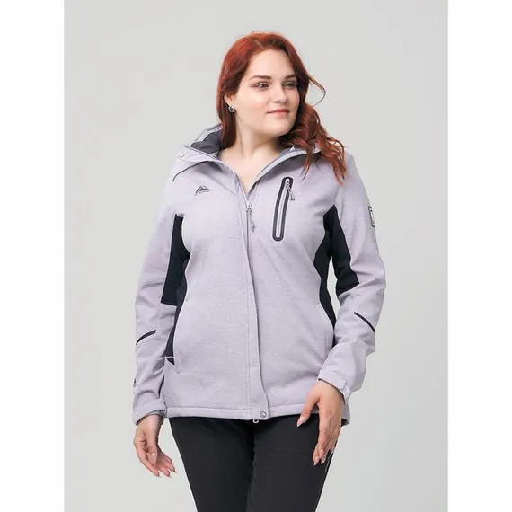 Ветровка женская, размер 60, цвет серый