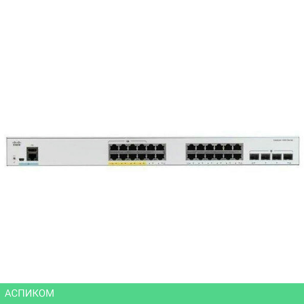 Коммутатор Cisco Catalyst C1000-24FP-4G-L 1000 24p