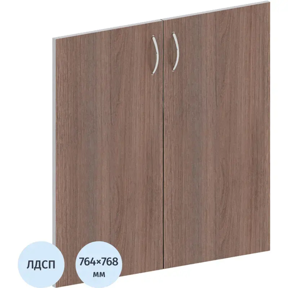 Двери Easy ЛДСП (2шт.) 908847 тем.дуб/серый В760