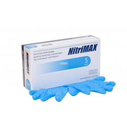 Перчатки нитриловые NITRIMAX голубые размер S
