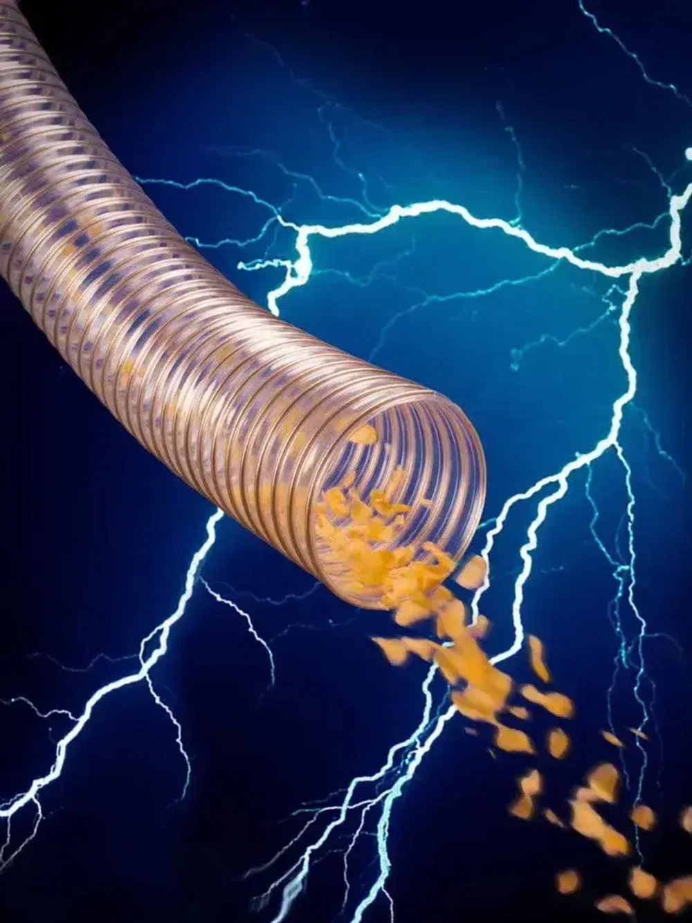 Воздуховод шланг рукав полиуретановый 80 мм армированный проволокой шланг 3 м для аспирации стружкоотсоса и вытяжки с утолщенной стенкой