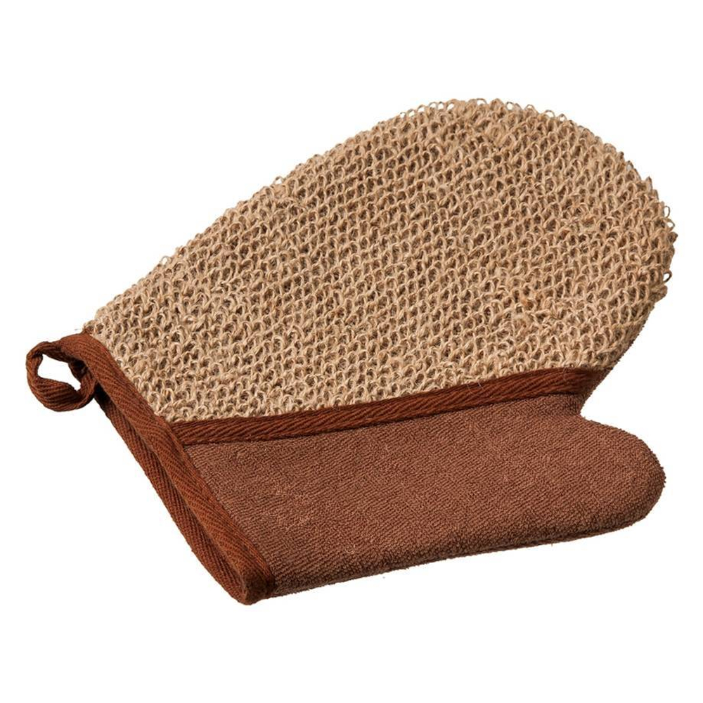 Мочалка из рами, варежка с хлопком, 18х21 см ''Банные штучки'' 40363