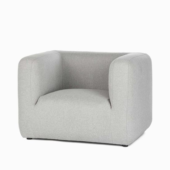 Кресло Blomma серая ткань 