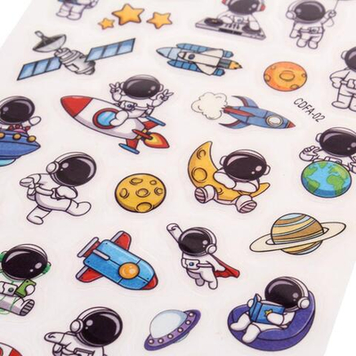 Наклейки "Космонавты" 21,5*11см. светятся в темноте