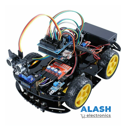 Набор для сборки колесного Smart Car Kit на базе Arduino Роботоконструктор 4wd bluetooth многофункциональный умный набор для arduino robot education uno r3 starter Робот конструктор