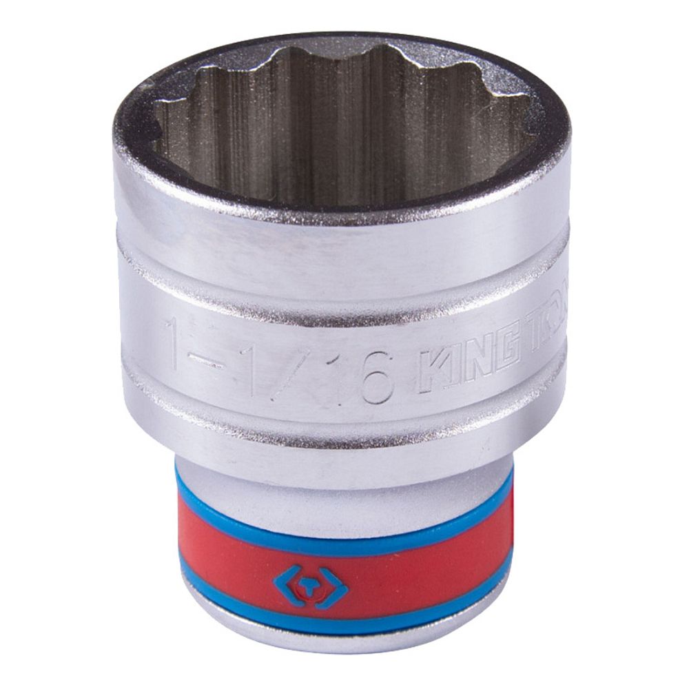 KING TONY (433034S) Головка торцевая стандартная двенадцатигранная 1/2&quot;, дюймовая 1-1/16&quot;