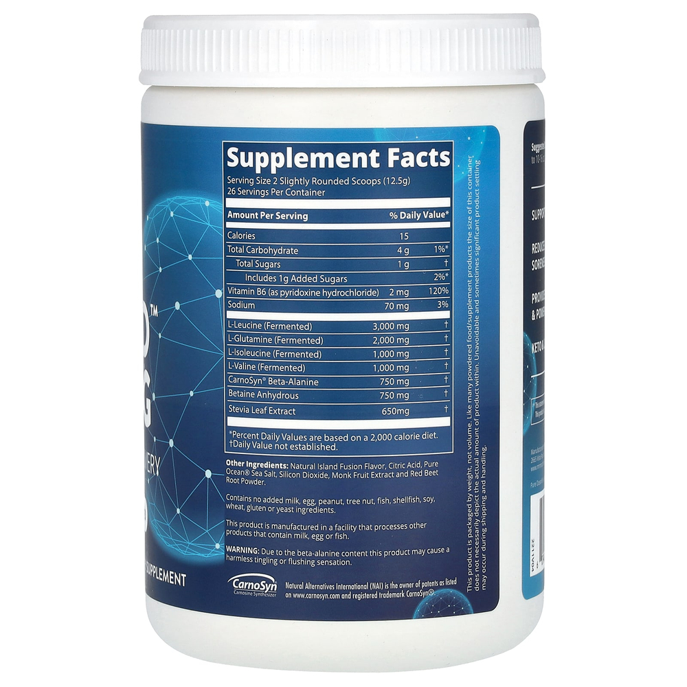 MRM Nutrition, Reload BCAA+G, средство для восстановления после тренировки, Island Fusion, 330 г (11,6 унции)