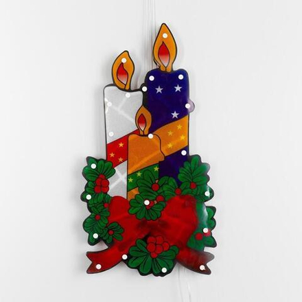 Фигура двусторонняя "Свечи" 23х43 см, пластик, 20 LED, 240V МУЛЬТИ