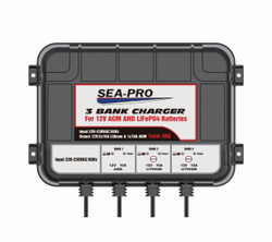 Зарядное устройство SEA-PRO ТЕ4-0286 (1х12В AGM, 2х12В LiFePo4)