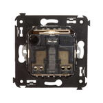 Розетка в стену, 2P+E, с з/ш, "Avanti", "Ванильная дымка"