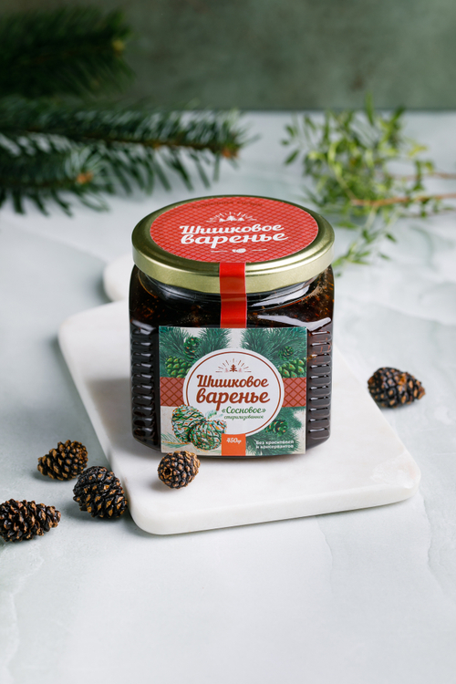 Варенье из сосновой шишки "Шишковое варенье" / стекло / 450 гр / Солнечная Сибирь