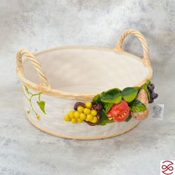 Корзина овальная с 2 ручками Orgia Фрукты 44*22 см