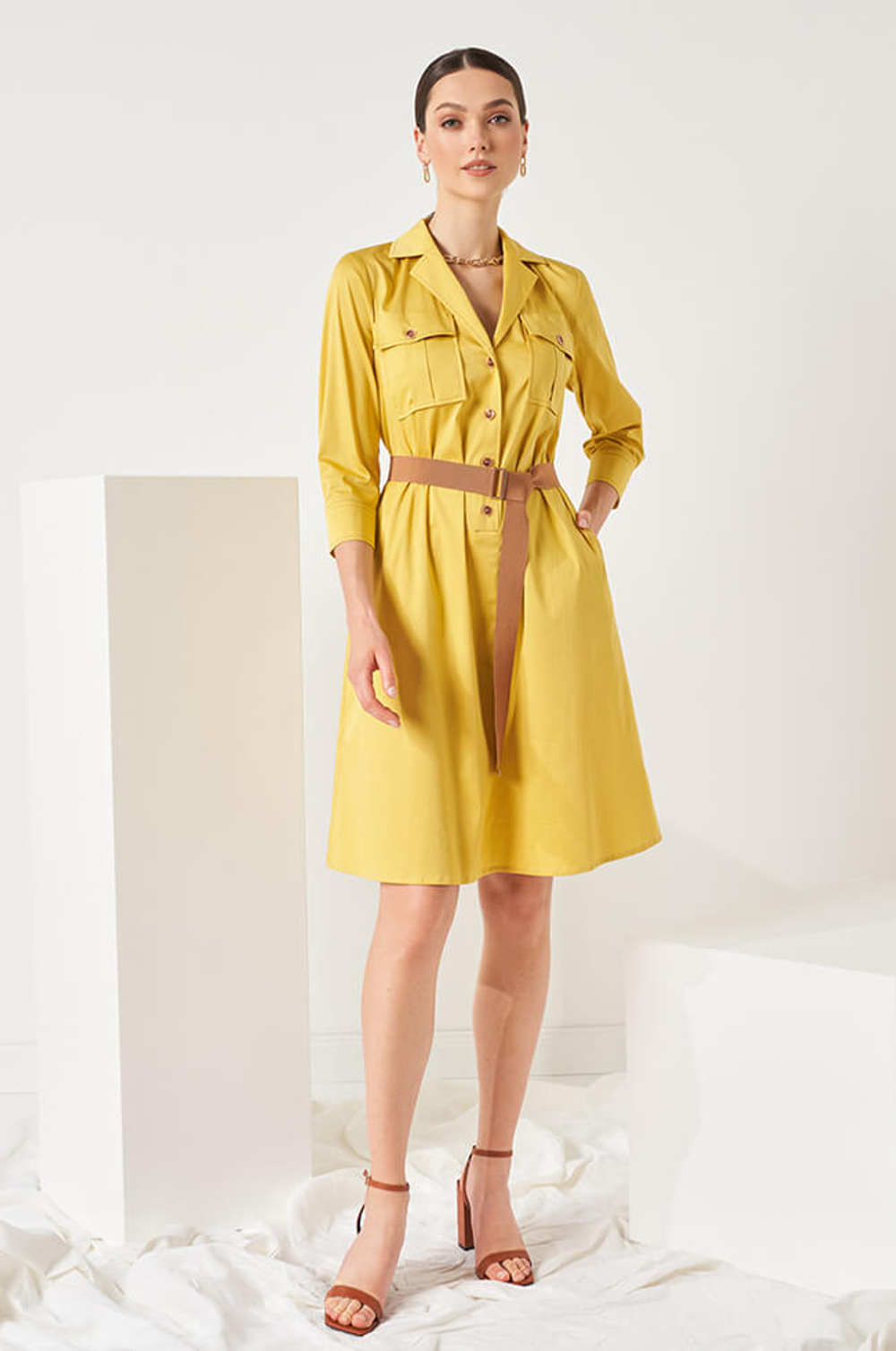 51485 Платье женское (охра)